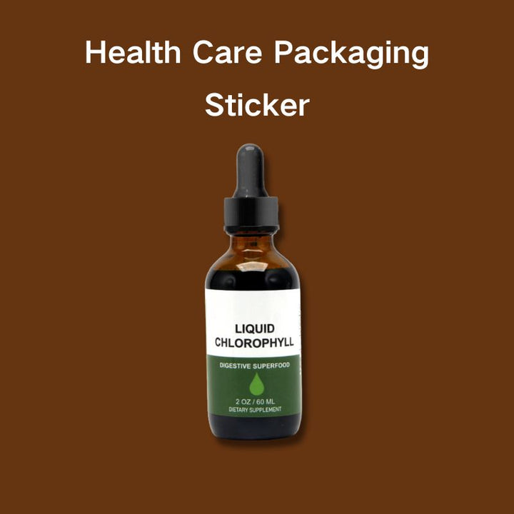 Custom Health Supplement Stickers for Liquid Supplements