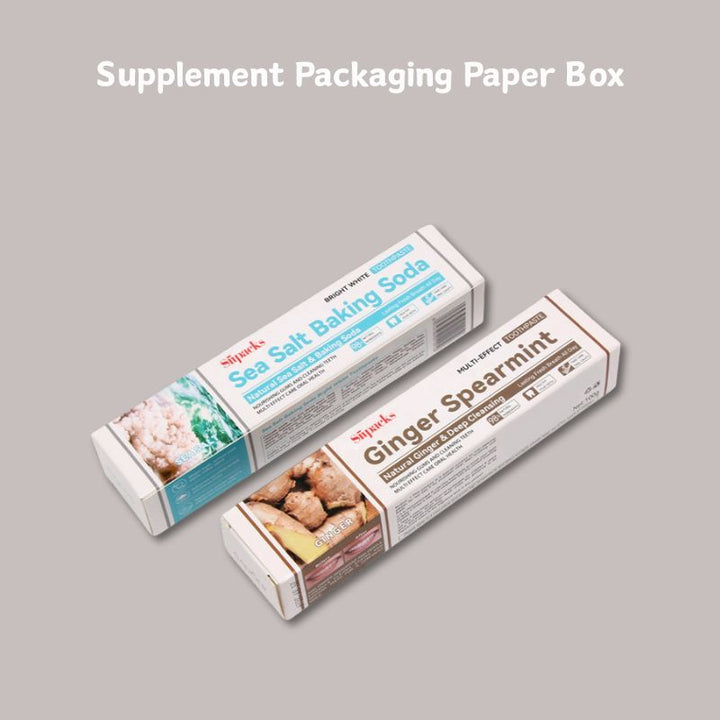Sea Salt Baking Soda Packaging Box Custom Printed Toothpaste Box
