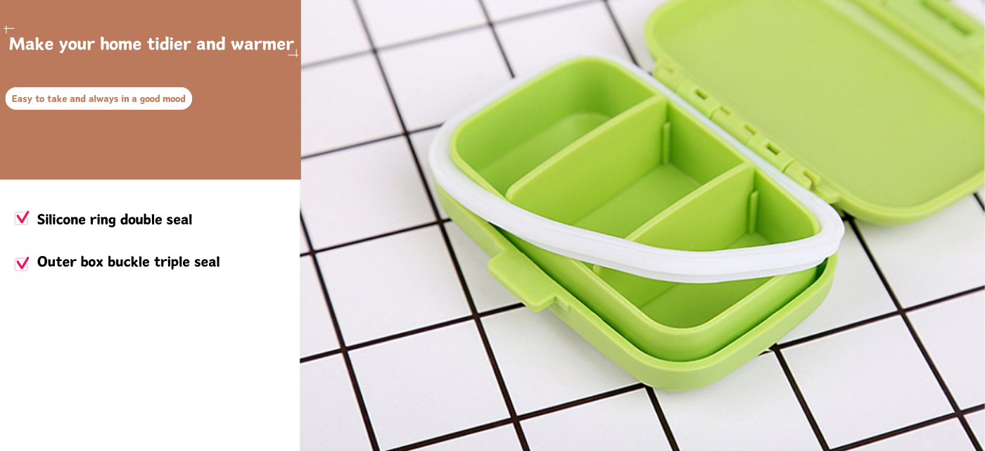 Small Cute 3 Compartment Medicine Box